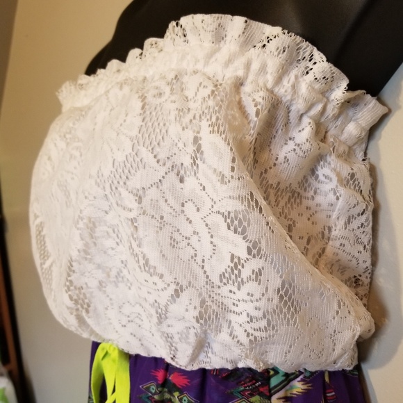 Unity triangle crochet strapless mini dress - Picture 6 of 7